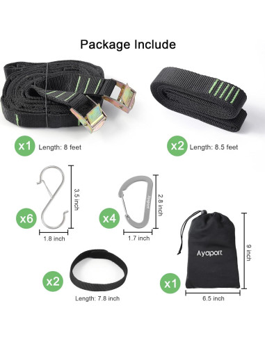 Organizador Colgante Camping Ayaport 6.1m 20 Lazos 4 Ganchos