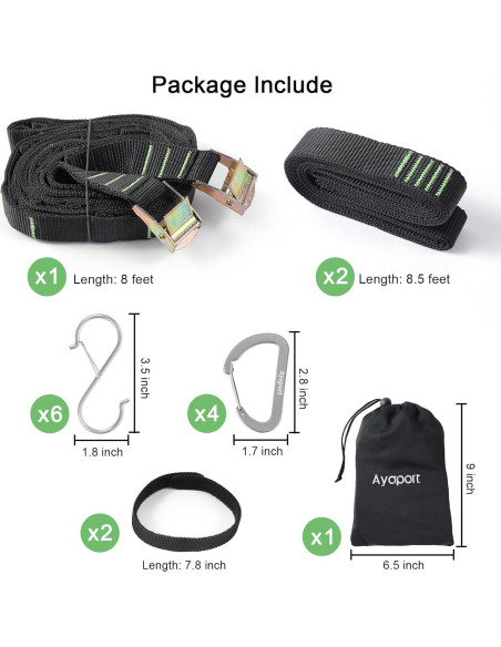 Organizador Colgante Camping Ayaport 6.1m 20 Lazos 4 Ganchos