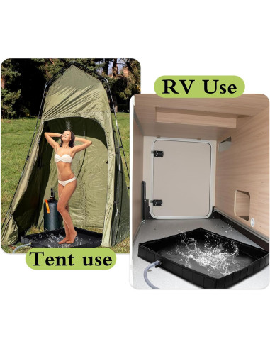 Base de Ducha Plegable Bounprem 104x104 cm para Camping