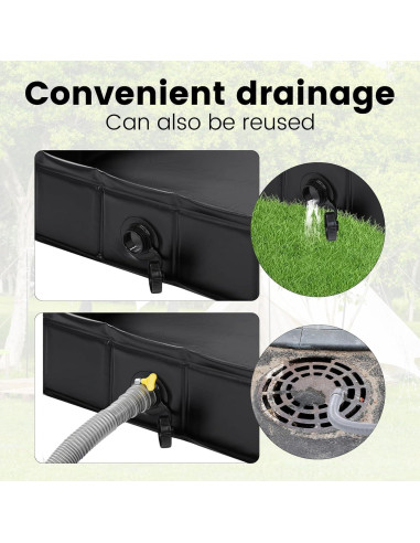 Base de Ducha Plegable Bounprem 104x104 cm para Camping