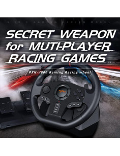 Volante de Carreras PXN V900 con Pedales 270/900 Grados 2
