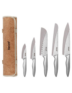 Juego de Cuchillos de Cocina Vintage hecef - 5 Piezas Acero Inoxidable