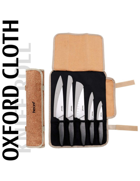 Juego de Cuchillos de Cocina Vintage hecef - 5 Piezas Acero Inoxidable