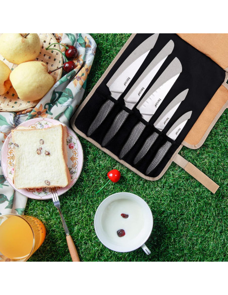 Juego de Cuchillos de Cocina Vintage hecef - 5 Piezas Acero Inoxidable