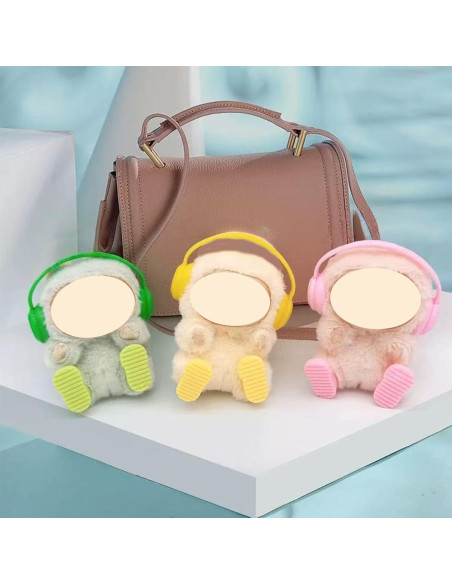 Auriculares Impresos en 3D Labubu para Muñecas 10-17cm Blancos Auriculares Impresos en 3D Labubu para Muñecas 10-17cm Blancos