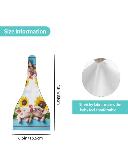 Gorro de Nudo para Bebés Cerdo Girasol 0-6 Meses Negro Gorro de Nudo para Bebés Cerdo Girasol 0-6 Meses Negro