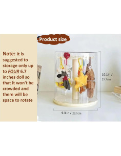 Estuche Giratorio Transparente para Muñecas 25.7 cm Amarillo 2