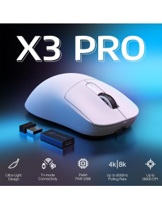 Ratón Gaming Inalámbrico ATTACK SHARK X3PRO 26K DPI Blanco 2