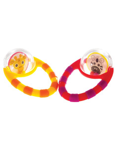 Sonajero Sassy Flip & Grip - Paquete de 2 Piezas para Bebés