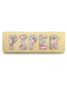 Rompecabezas de Nombre Personalizado Bloom Owl - Madera Montessori