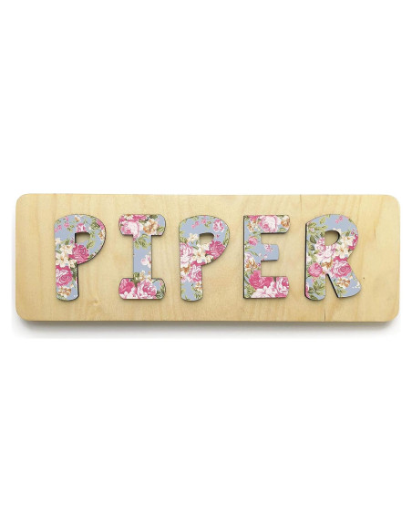 Rompecabezas de Nombre Personalizado Bloom Owl - Madera Montessori
