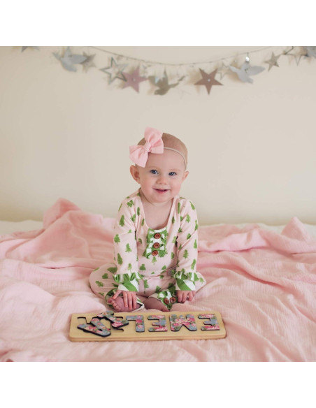 Rompecabezas de Nombre Personalizado Bloom Owl - Madera Montessori