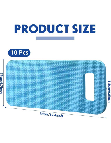 Riakrum Almohadillas de Jardín 10 Pcs Espuma Impermeable 39x17cm