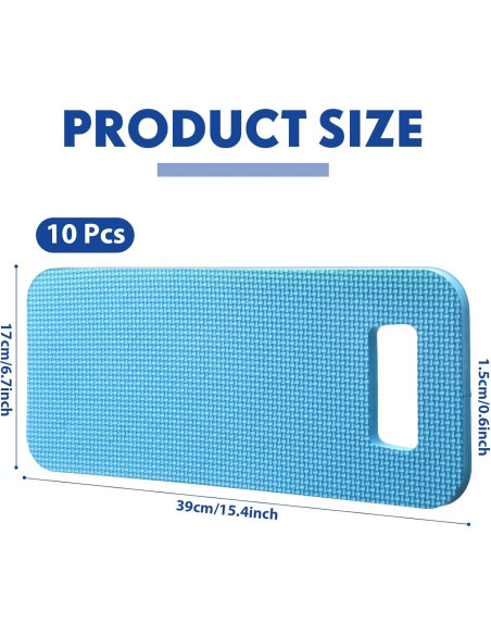 Riakrum Almohadillas de Jardín 10 Pcs Espuma Impermeable 39x17cm