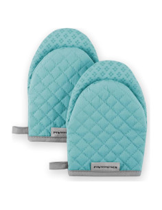 Guantes de horno mini KitchenAid Asteroid 2 unidades Aqua 14x20cm