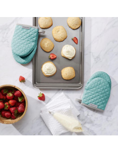 Guantes de horno mini KitchenAid Asteroid 2 unidades Aqua 14x20cm 2