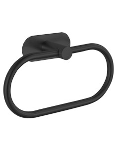 Anillo de Toalla de Baño Eolax Autoadhesivo Acero Inoxidable Negro