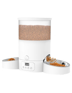 Comedero Automático SURDY 3L para 2 Gatos Blanco