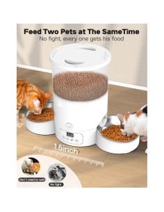 Comedero Automático SURDY 3L para 2 Gatos Blanco 2