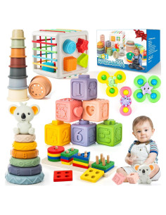 Juguetes Montessori 6 en 1 Somastung para Bebés 6-12 Meses