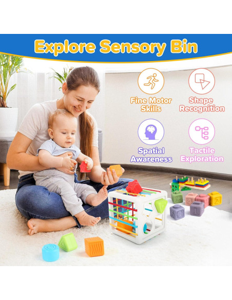 Juguetes Montessori 6 en 1 Somastung para Bebés 6-12 Meses