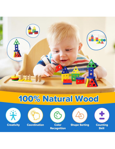 Juguetes Montessori 6 en 1 Somastung para Bebés 6-12 Meses