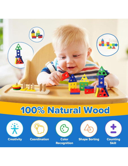 Juguetes Montessori 6 en 1 Somastung para Bebés 6-12 Meses