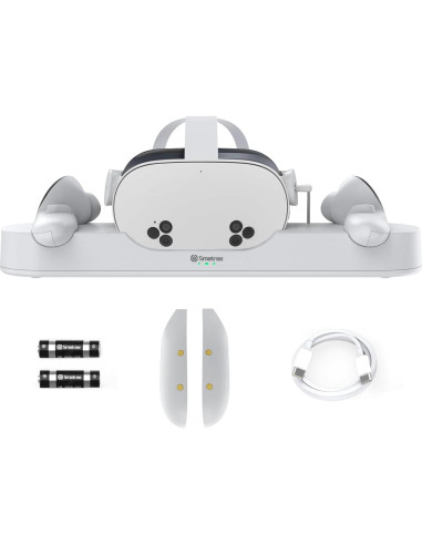 Base de Carga Smatree para Meta Quest 3/3S, Carga Rápida