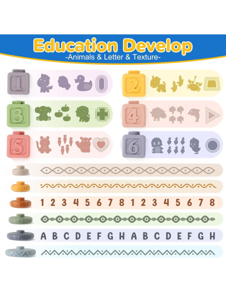 Juguetes Montessori 6 en 1 Somastung para Bebés 6-12 Meses