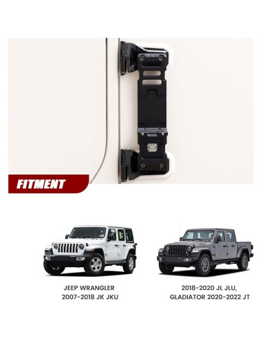 Escalón de Bisagra de Puerta Jeep KANGIKX 2007-2023 Aluminio