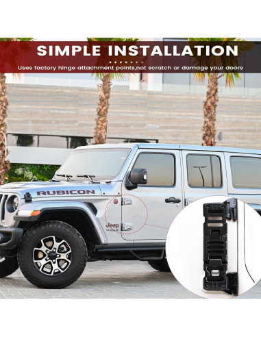Escalón de Bisagra de Puerta Jeep KANGIKX 2007-2023 Aluminio