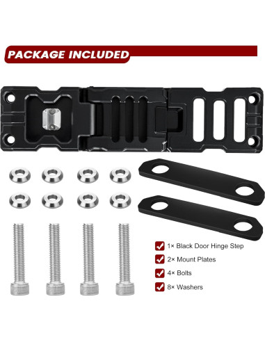 Escalón de Bisagra de Puerta Jeep KANGIKX 2007-2023 Aluminio