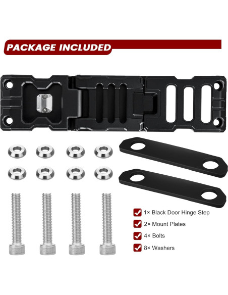 Escalón de Bisagra de Puerta Jeep KANGIKX 2007-2023 Aluminio