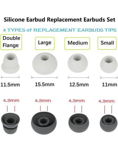 Puntas de Auriculares Silicona CYADCI 8 Pares Compatible Beats