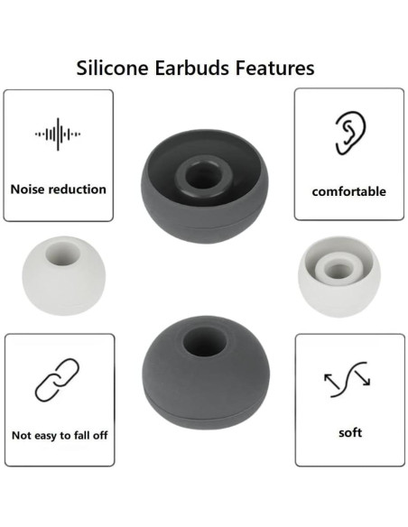 Puntas de Auriculares Silicona CYADCI 8 Pares Compatible Beats