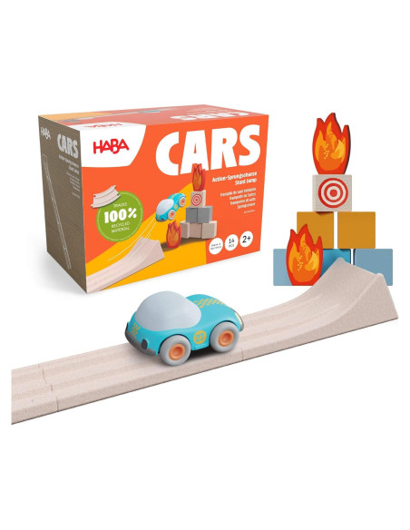Set de Pista de Coches HABA Cars 14 Piezas Rampa Acrobática