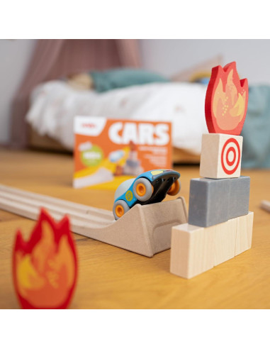 Set de Pista de Coches HABA Cars 14 Piezas Rampa Acrobática