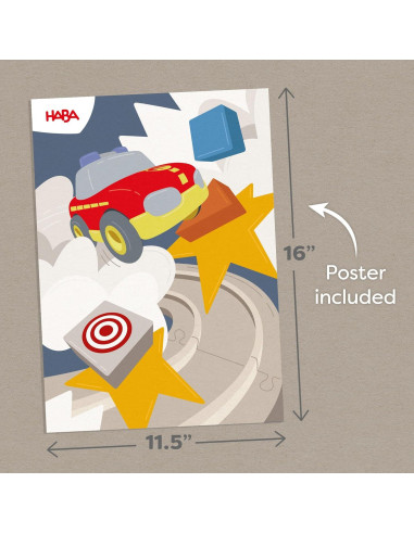 Set de Pista de Coches HABA Cars 14 Piezas Rampa Acrobática