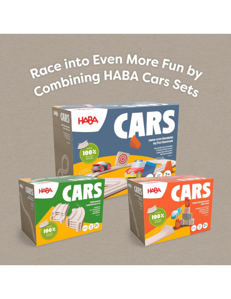 Set de Pista de Coches HABA Cars 14 Piezas Rampa Acrobática