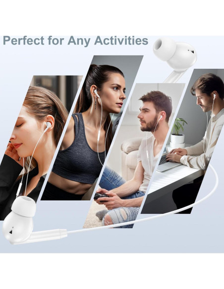 Auriculares USB C Samsung con micrófono y control de volumen