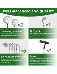 Juego de Golf Completo XDriveMax 10 Piezas Hombre Gris 2