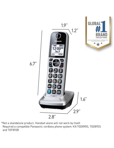 Teléfono Inalámbrico Panasonic KX-TGDA99S con Bluetooth Plata