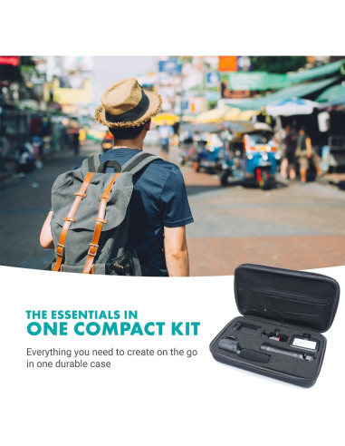 Kit de Vlogging Movo iVlogger para iPhone - Micrófono y Luz LED