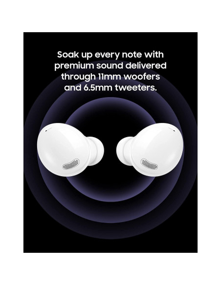 Auriculares Inalámbricos Samsung Galaxy Buds Pro, Cancelación de Ruido, Estuche de Carga, Blanco (Renovado)