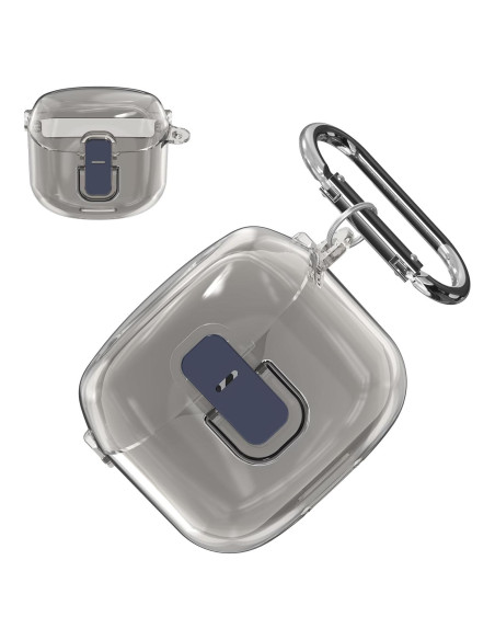 Funda Dura Transparente POZCIS para JBL Tune Flex - Gris Claro Funda Dura Transparente POZCIS para JBL Tune Flex - Gris Claro