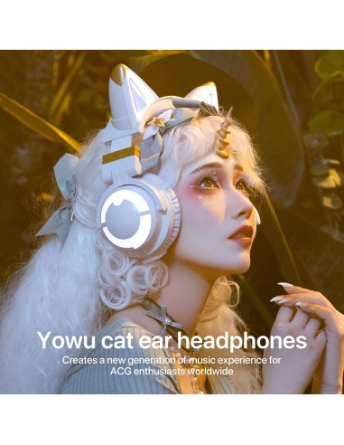 Auriculares YOWU 3G Inalámbricos con Sonido 7.1 y APP - Blanco