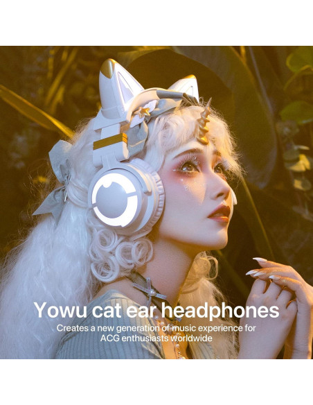 Auriculares YOWU 3G Inalámbricos con Sonido 7.1 y APP - Blanco