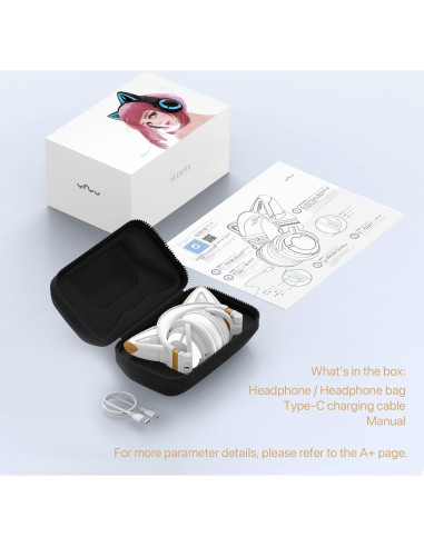 Auriculares YOWU 3G Inalámbricos con Sonido 7.1 y APP - Blanco
