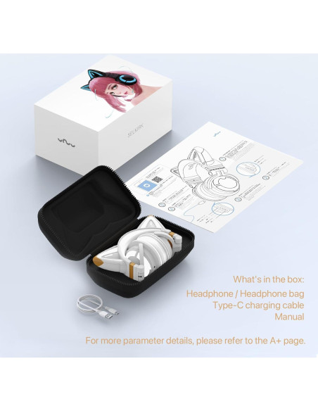 Auriculares YOWU 3G Inalámbricos con Sonido 7.1 y APP - Blanco