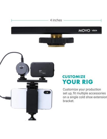 Kit de Vlogging Movo iVlogger para iPhone - Micrófono y Luz LED